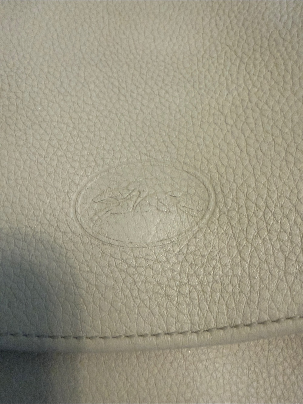 Longchamp Cream Leather Crossbody Shoulder Bag - Picture 5 of 6